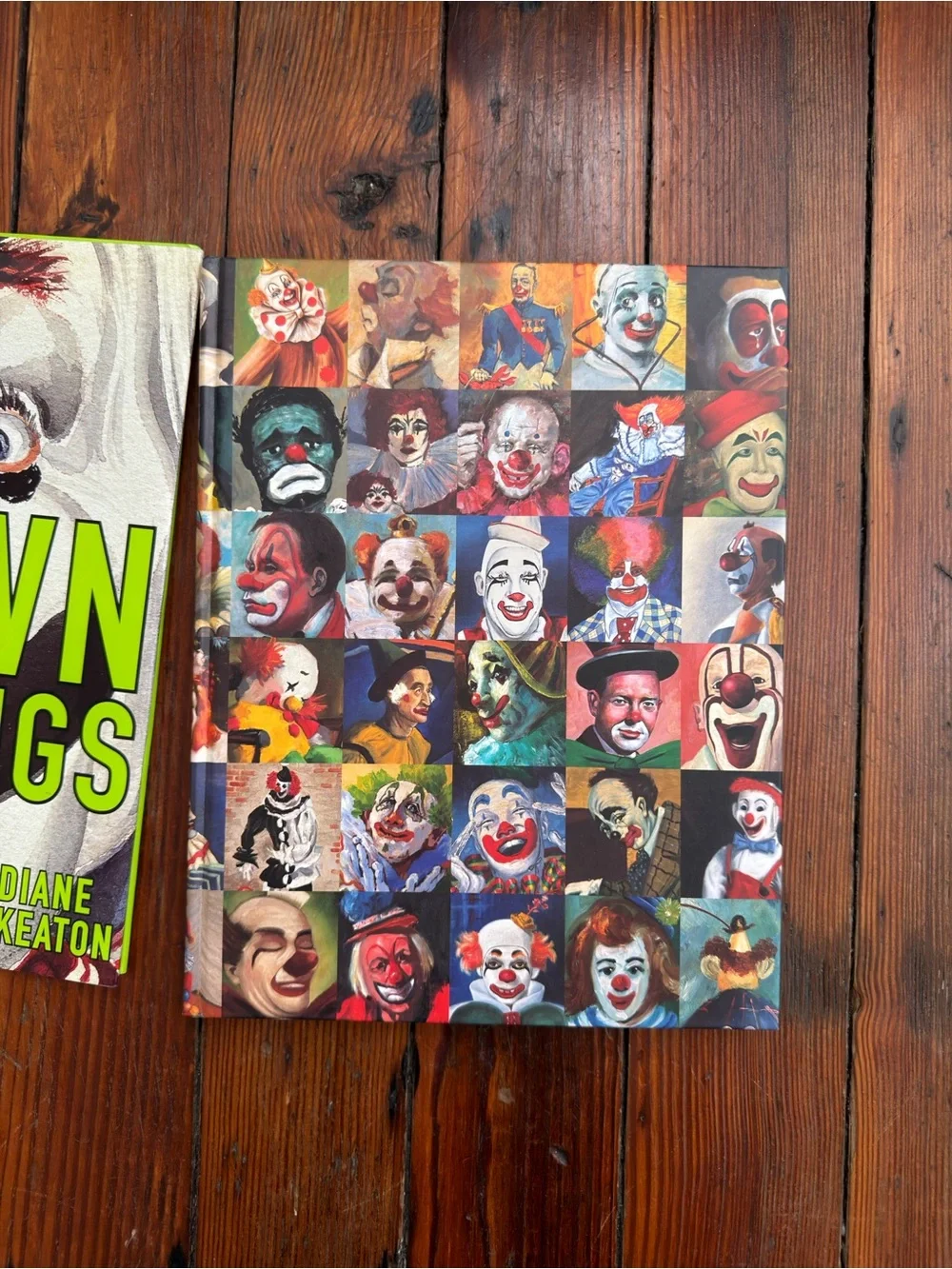 Clown paintings compiled by Diane Keaton w texts by American comedians